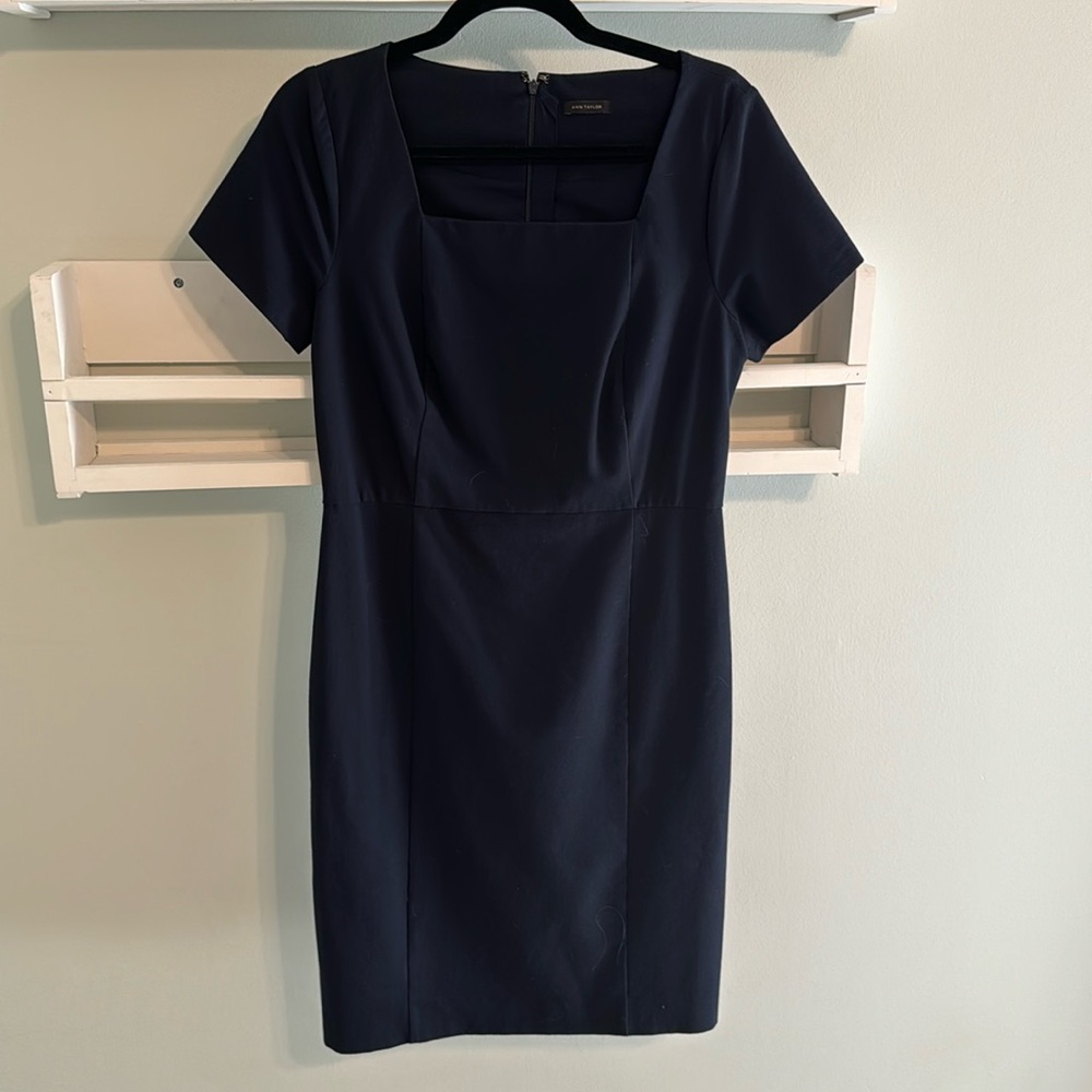 Navy Blue Sheath Dress